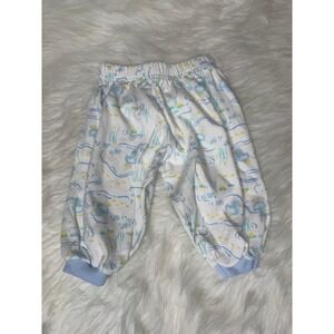 Vintage Carter's Baby Pants 9 Months Duck‎ White Blue Elastic Waist USA